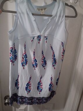 Vintage America White Sleeveless Top